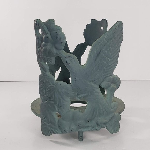 Metal Hummingbird Candle Jar Holder 5" - Picture 3 of 5